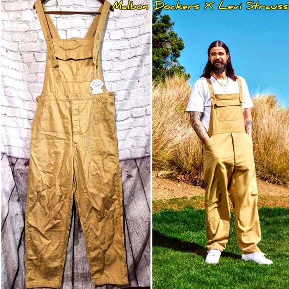 Dockers x Malbon Tan Overalls - Picture 1 of 13